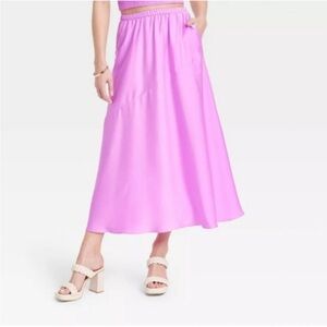 A New Day Women's Maxi A-Line Slip Skirt with Pockets